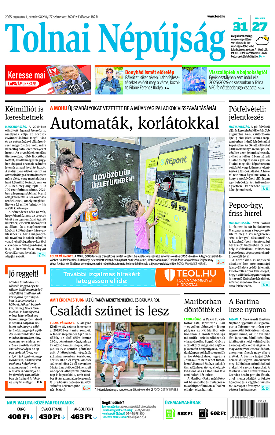 Lapszám: 2025.08.01. + melléklet