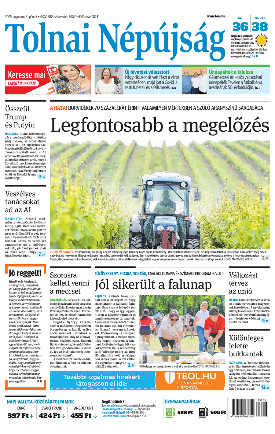 Lapszám: 2025.08.08. + melléklet