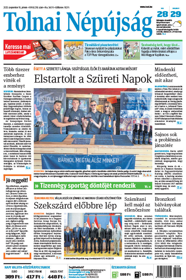 Lapszám: 2025.09.19. + MELLÉKLET