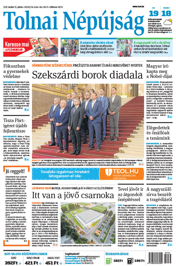 Lapszám: 2025.10.10. + MELLÉKLET