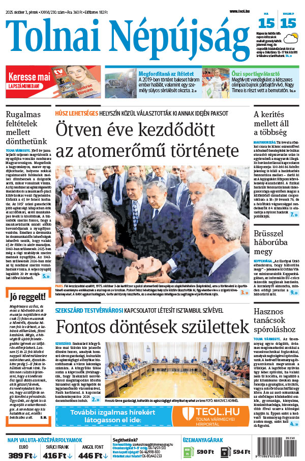 Lapszám: 2025.10.03. + MELLÉKLET