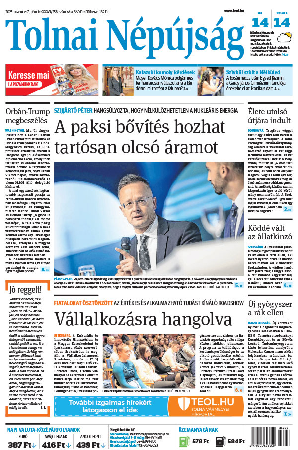 Lapszám: 2025.11.07. + MELLÉKLET