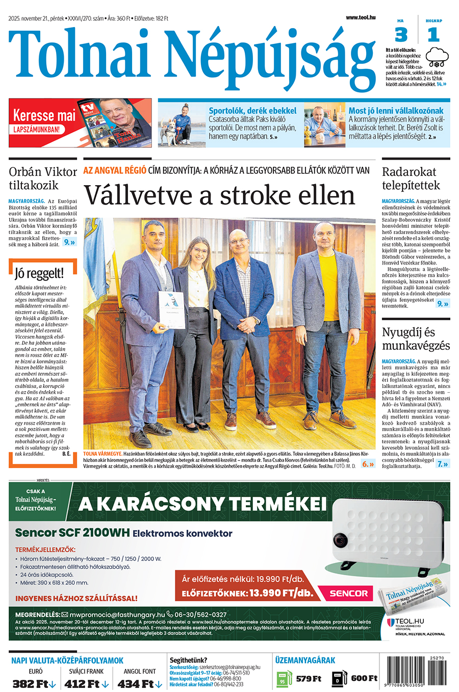 Lapszám: 2025.11.21. + MELLÉKLET