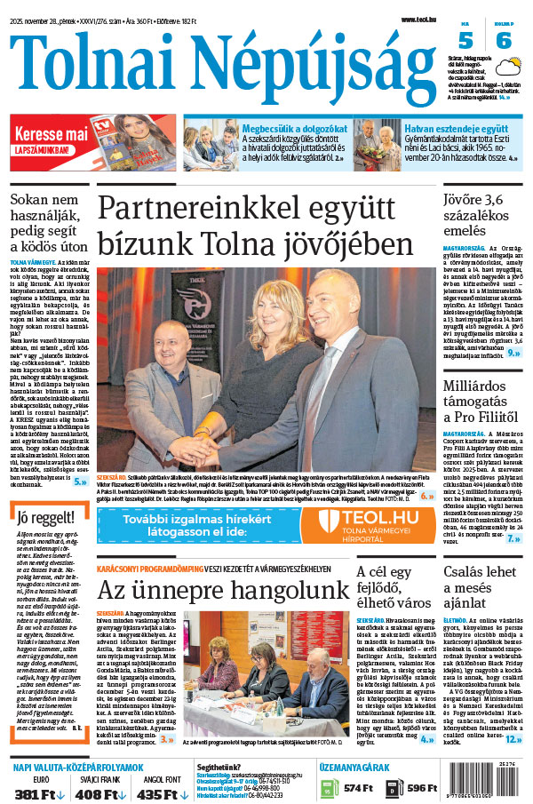 Lapszám: 2025.11.28. + MELLÉKLET