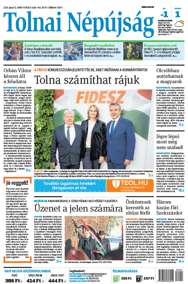 Lapszám: 2026. 01. 12.