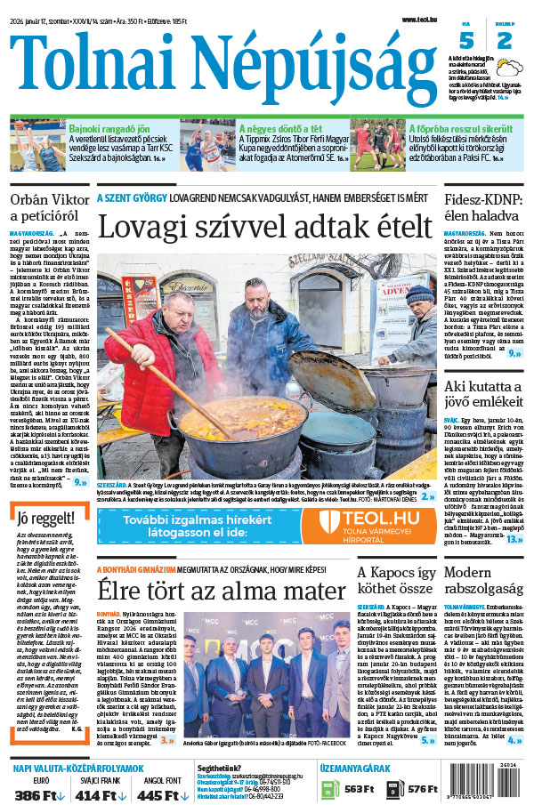 Lapszám: 2026. 01. 17.