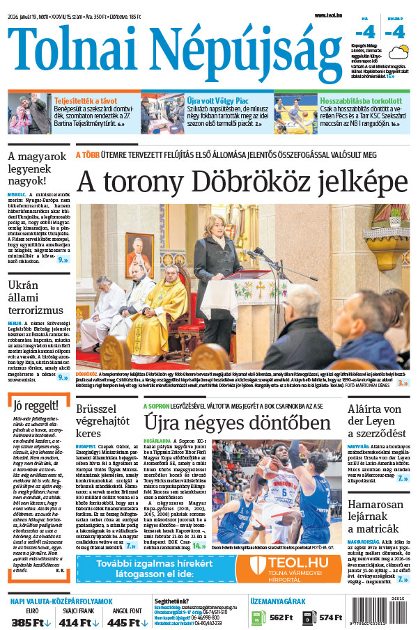 Lapszám: 2026. 01. 19.