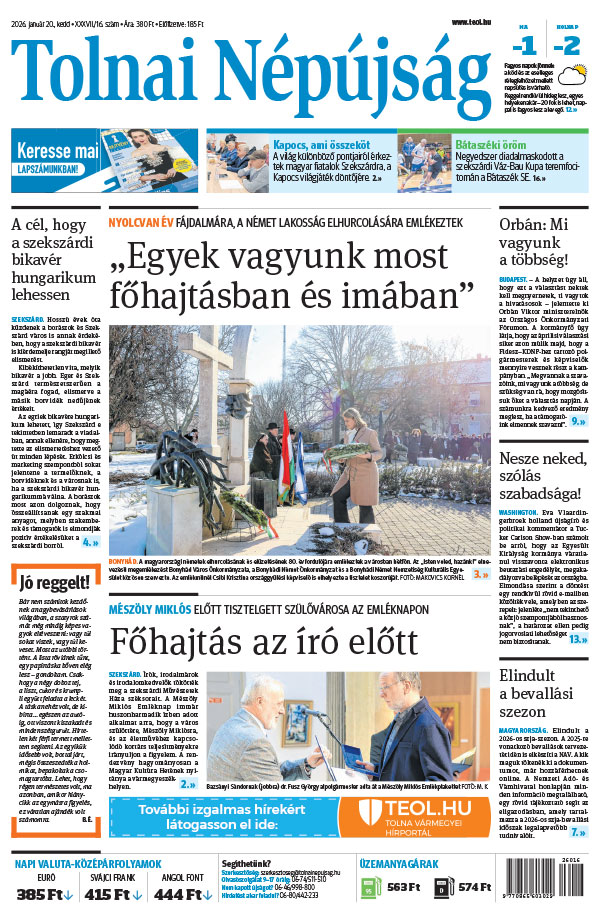 Lapszám: 2026. 01. 20.