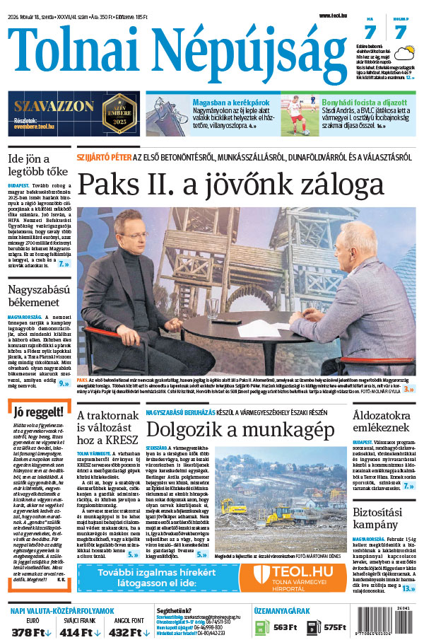 Lapszám: 2026. 02. 18.