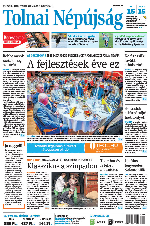 Lapszám: 2026. 03. 06. + MELLÉKLET