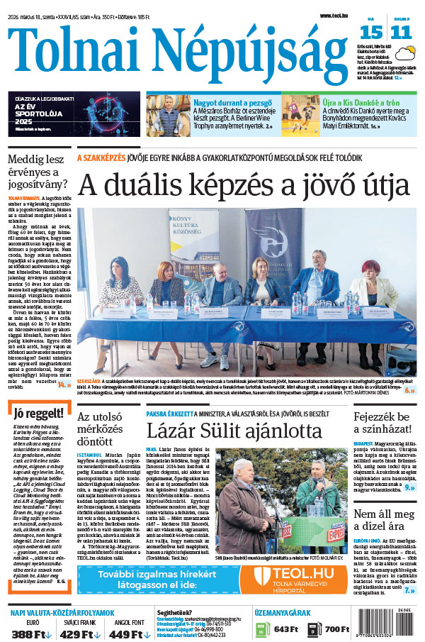 Lapszám: 2026. 03. 18.