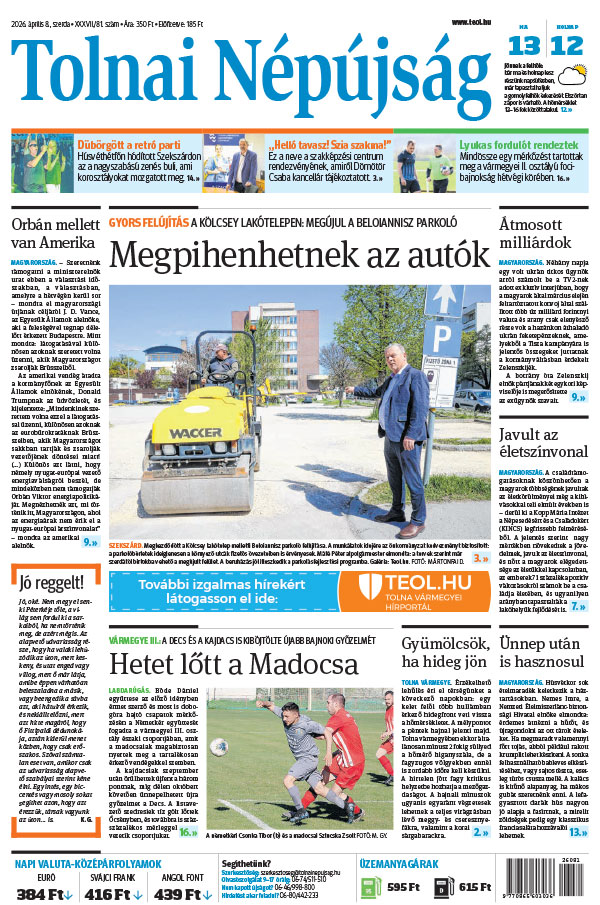 Lapszám: 2026. 04. 08.