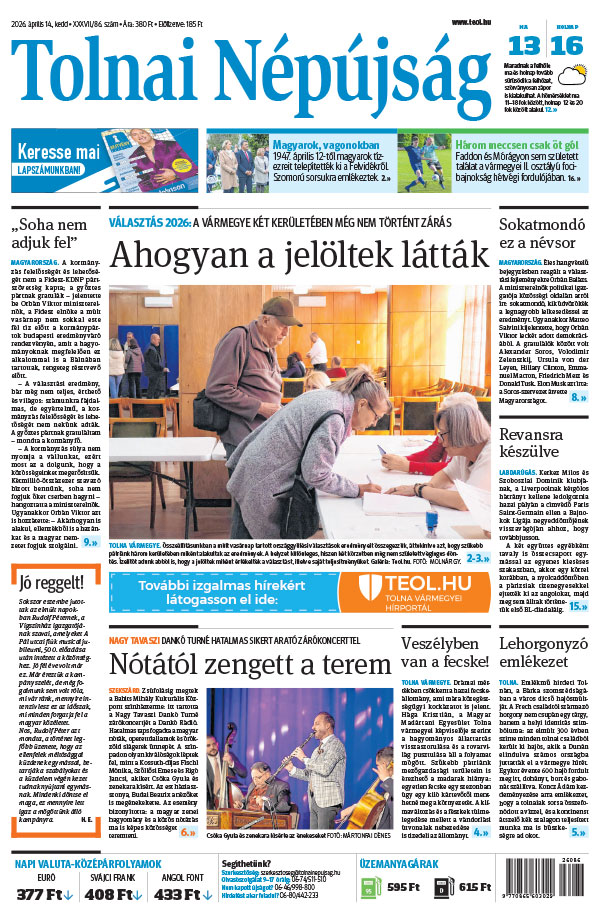 Lapszám: 2026. 04. 14.
