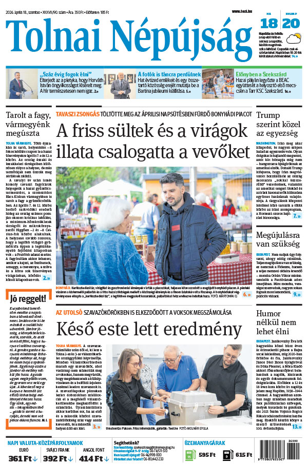 Lapszám: 2026. 04. 18.
