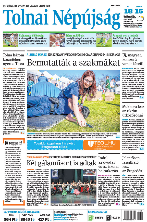 Lapszám: 2026. 04. 20.