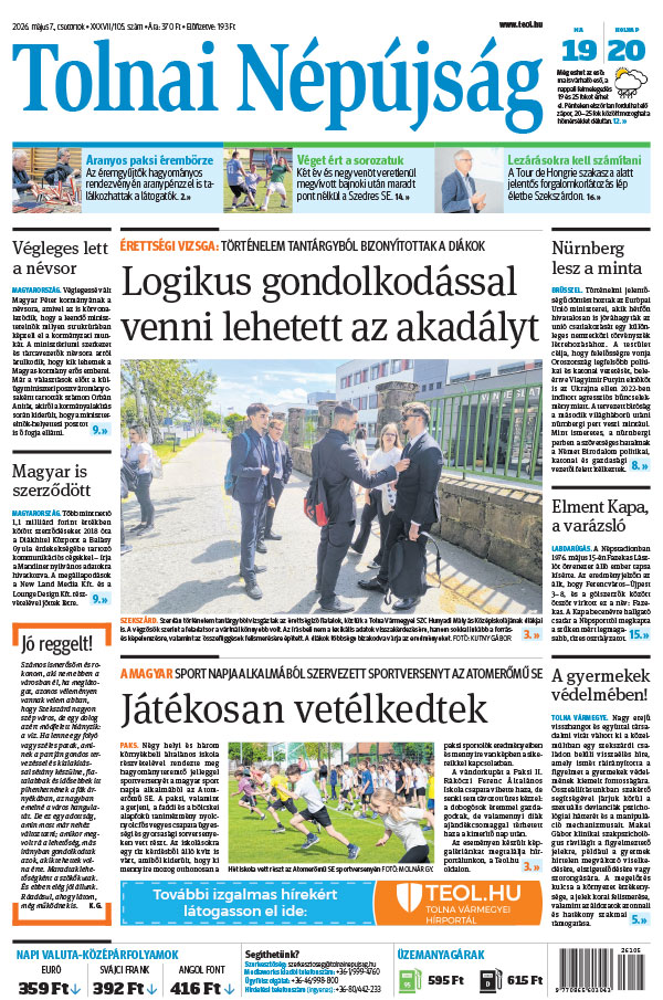 Lapszám: 2026. 05. 07.