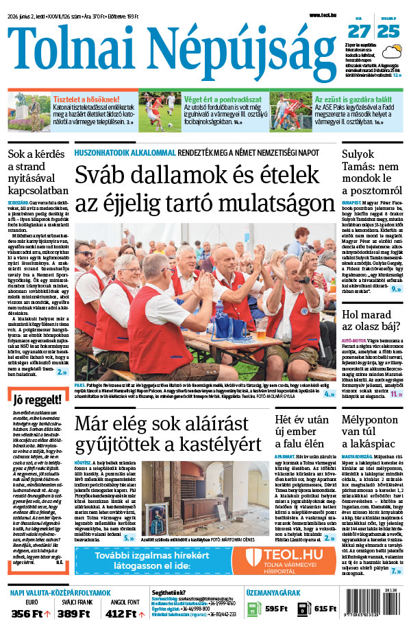 Lapszám: 2026. 06. 02.