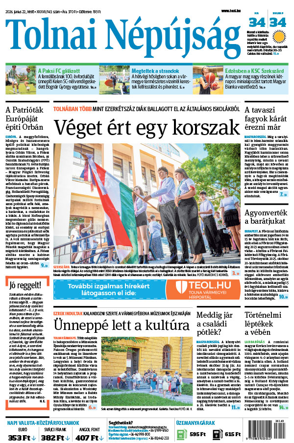 Lapszám: 2026. 06. 22.