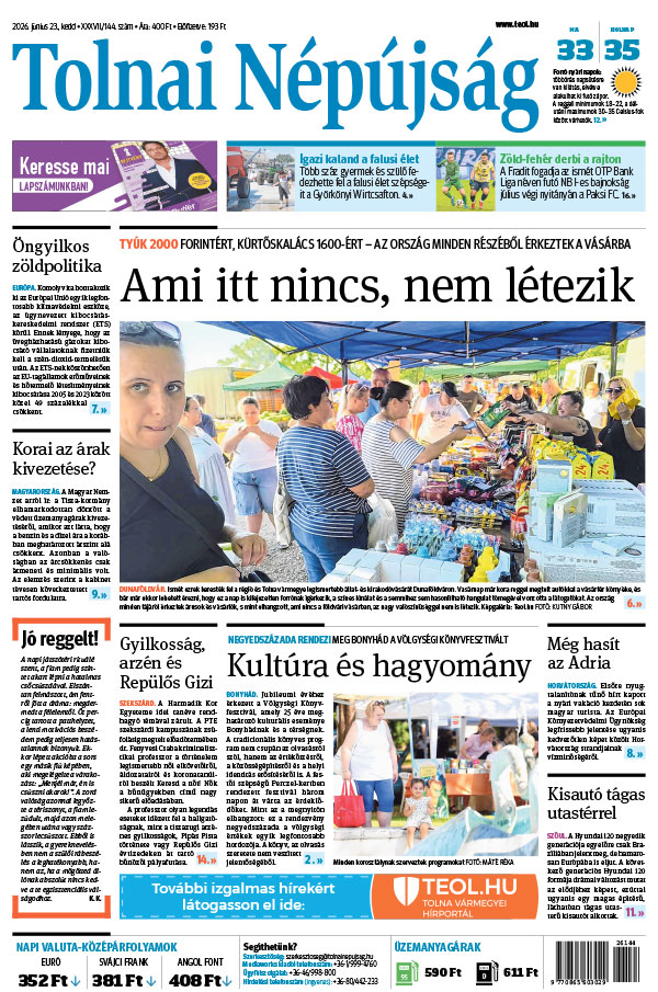 Lapszám: 2026. 06. 23.
