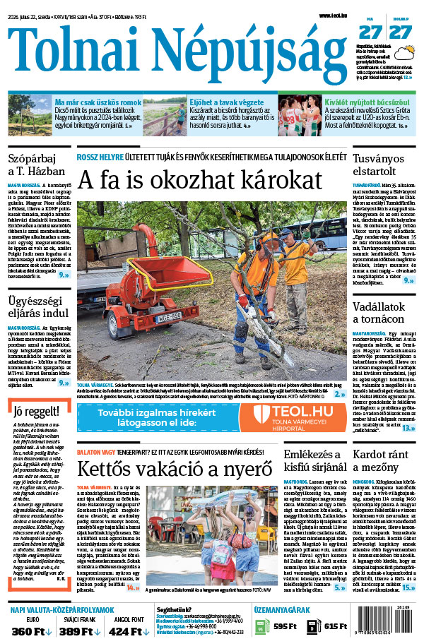 Lapszám: 2026. 07. 22.