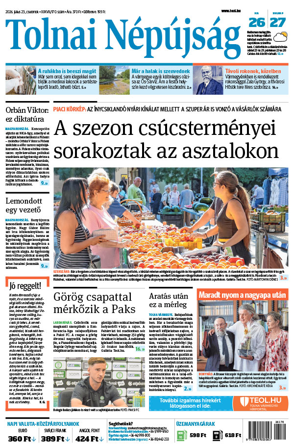 Lapszám: 2026. 07. 23.